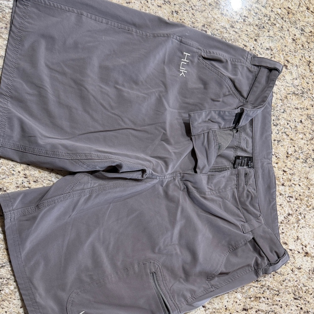 Huk Men's Charcoal Athletic Shorts